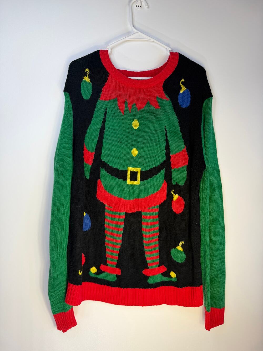 Merry Christmas Ugly Christmas Sweater Size XL ELF